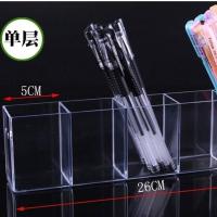文具店笔架创意亚克力笔架笔展示架超市市场中性笔圆珠笔收纳架 一层五格笔架