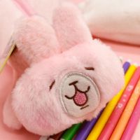 日韩小动物星黛露雪莉玫可爱毛绒笔袋收纳袋化妆包文具盒整理收纳 粉兔兔笔袋