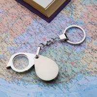 40倍高清高倍放大镜带灯手持式扩大镜阅读儿童老人看书特大 10倍金属匙扣便携款20mm