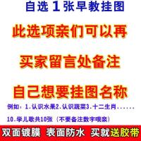 幼儿识字贴简单挂图画1一3岁宝宝看图墙贴学认水果图认字 自选1张(拍下备注品种名称)