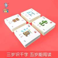 学龄前儿童认识字卡片一年级宝宝幼儿园小中大班早教启蒙看图数字 A盒[252张基础]