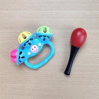 婴儿玩具手摇铃拨浪鼓3-6-12个月0-1岁宝宝新生儿小幼儿早教益智 三头铃+沙锤