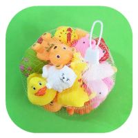 儿童洗澡戏水鸭子小黄鸭小动物捏捏叫婴幼儿软胶男孩女孩捏捏叫 12只小动物