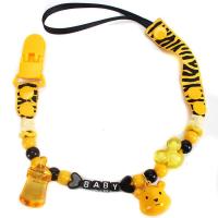 婴儿安抚奶嘴链宝宝摇铃链防掉落带牙胶防丢夹子新生儿玩具夹链 防丢链(不含维尼熊铃铛)