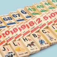 木质学前早教识汉字多米诺骨牌幼教数字学认知积木儿童益智力玩具 数字多米诺(50片装)
