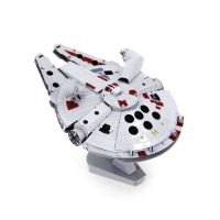 爱拼 全金属不锈钢DIY拼装模型3D迷你 星球大战 千年隼号 冲冠 彩色盒装