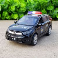 1:32本田CRV越野SUV合金汽车模型仿真金属车模声光回力玩具车摆件 黑色 特警车