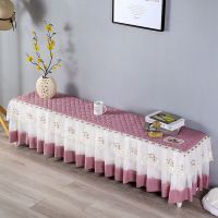 电炉罩烤火罩新款薄款家用春夏客厅麻将机桌布罩套正方形防尘蕾丝 素色紫 40*140高40