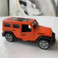 丰田霸道普拉多合金汽车模型兰德酷路泽玩具车模越野SUV仿真收藏 1:64牧马人车模 橘色
