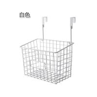 挂篮厨房橱柜门背后内置物架挂架调味料篮子收纳架铁艺壁挂储物 白色