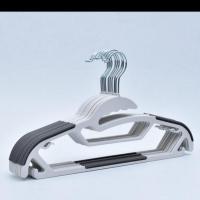 手形多功能塑料防滑衣架 无痕防滑衣架 晾衣架批发服装店衣服架子 手型白主体随机一色 10支装