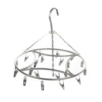 多功能不锈钢晾衣架折叠晒衣架室内儿童衣架夹子衣架袜子架袜夹子 金钱加粗中衣架（不参与） （送同款）