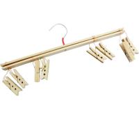 [2个装]大衣架晒被子竹裤架8夹晒被单架十字架床单架晒被子神器 1包(2个装)