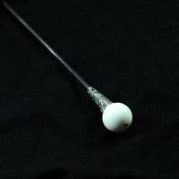 主夹古典发簪子古装头饰发饰古风步摇长流苏古代发夹汉服 COS表演 瓷白簪子 颜色可换