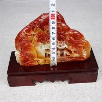 玉石原石福建寿山石雕芙蓉石松下问童子成客厅办公室山水摆件石料