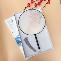 半透明古风舞蹈团扇双面宫扇圆形扇子中国风古典女式汉服摄影道具 半透明 1号 直径21cm