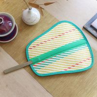 手工竹编扇子男夏季蒲扇手摇扇驱蚊纳凉扇编织袋扇子带包边小号 原手柄一把