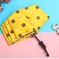 劳斯莱斯同款雨伞全自动高档豪车直杆伞贵宾伞专用长柄伞高尔夫伞 折叠款手动布朗熊黄色[防晒防紫外线]