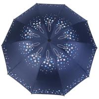 雨伞女可爱大号双人太阳伞防紫外线折叠遮阳伞防紫外线晴雨两用 10骨加大双人平边伞-藏青960