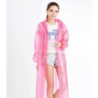 电动车雨衣雨披自行车成人透明韩版水晶女单人双人双帽檐面罩带袖 风衣-单帽檐-粉色