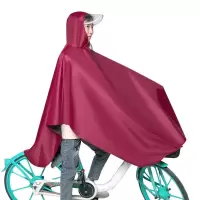 雨衣电动车雨披电瓶车加厚摩托自行车骑行成人单人男女士加大雨衣 3XL+自行车+山地车+红色单帽檐