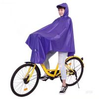 加大雨衣电动车雨披电瓶车加厚单双人雨衣自行车雨衣男女防暴雨 自行车单帽檐薄款颜色随机