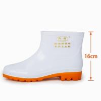 男士高筒水鞋防滑耐磨雨靴白色雨鞋防水防油水靴男女防水鞋胶鞋 短筒 36