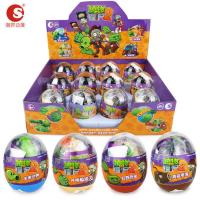 潮昇动漫植物大战僵尸扭蛋全套儿童盲盒益智玩具拼插积木游戏场景 050311扭蛋1个