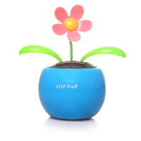 汽车香水座式太阳能水晶球车载摆件车用空瓶车上车内饰品除异味 蓝太阳花