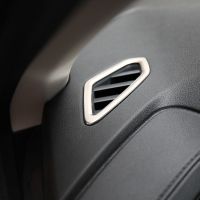 哈弗F7玻璃开关装饰框眼镜盒框中控排挡框专车专用不锈钢装饰亮片 哈弗F7 后排加热按钮框[蓝]1片