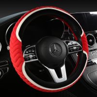 吉利帝豪GLEC7博越GC7远景GX7GS短毛绒方向盘套棉冬季把套女可爱 黑红色-送同款安全带护肩套