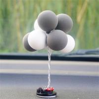 汽车用品创意告白气球车内饰品摆件车载香水车子上可爱装饰高档女 黑白气球
