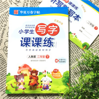 2021新版小学生写字课课练二年级下册部编人教版周培纳小学语文同步字帖同步训练练习册练字帖硬笔写字本默写能手七彩课堂华夏