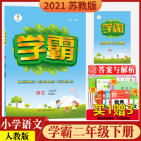 2021春小学学霸二年级下册语文数学江苏教版小学2二年级下册语文部编人教版+数学苏教版套装2本同步提优训练习册课时作业本