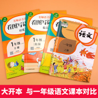 看图写话一年级 人教版 全套3册上册下册小学同步专项训练本 带拼音的看图说话写话训练下 作文书入门天天练起步1年级范文辅