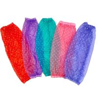 防水裤套成人雨衣防脏防污男女士加长防雨袖套骑行挡雨护腿裤脚套 PVC防水袖套随机颜色 [一双试用装]