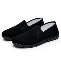 [/2双装老北京布鞋男春季防滑耐磨软底休闲工作鞋劳保鞋 1双装全黑底 (无赠品) 37