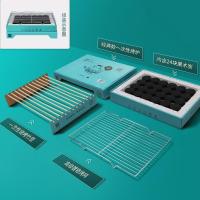 [升级一次性烧烤炉]户外便携式无烟木炭烧烤架家用烤炉 阿丢经典款(1-3人)内含 镀铬烤网