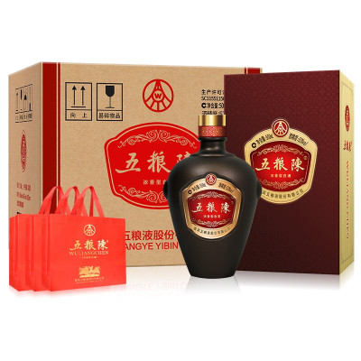 五粮液股份出品五粮陈浓香型白酒传承52度 500ml*6瓶整箱装纯粮食