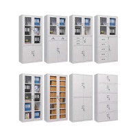 客识 KS008 文件柜、玻璃文件柜、中二抽铁皮文件柜