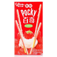 粒粒百奇牛奶草莓味装饰饼干涂层型45g