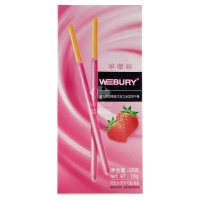威百利草莓味巧克力涂层饼干棒18g