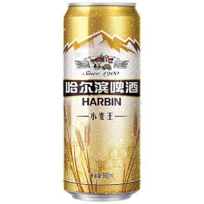 哈尔滨小麦王500ml*12罐/件