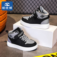 童鞋秋冬新款潮男童板鞋加绒女童中帮时尚运动鞋