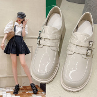 2021夏季新款粗跟高跟单鞋女英伦风透气小皮鞋百搭女鞋潮