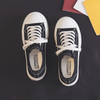 大头帆布鞋女2021春夏新款透气学生厚底松糕鞋ins潮小白板鞋F886