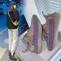 ins透气椰子鞋女2021夏季新款韩版学生跑步运动鞋女飞织潮鞋F350