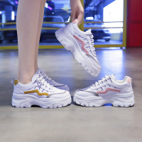 老爹鞋女2021春季新款韩版老爹鞋女原宿反光增高学生松糕鞋女1A06