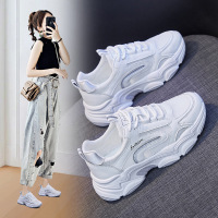 2021夏季新款透气学生网面老爹女鞋ins潮街拍休闲运动鞋厚底2128