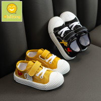 2021新款透气儿童魔术贴饼干鞋中小童帆布鞋男女宝宝幼儿园布鞋